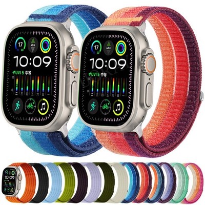 Nylon Loop Ersatz Sport Armband für Iwatch Apple 38-49 Ser 11 10 9 8 7 6 SE 5-1