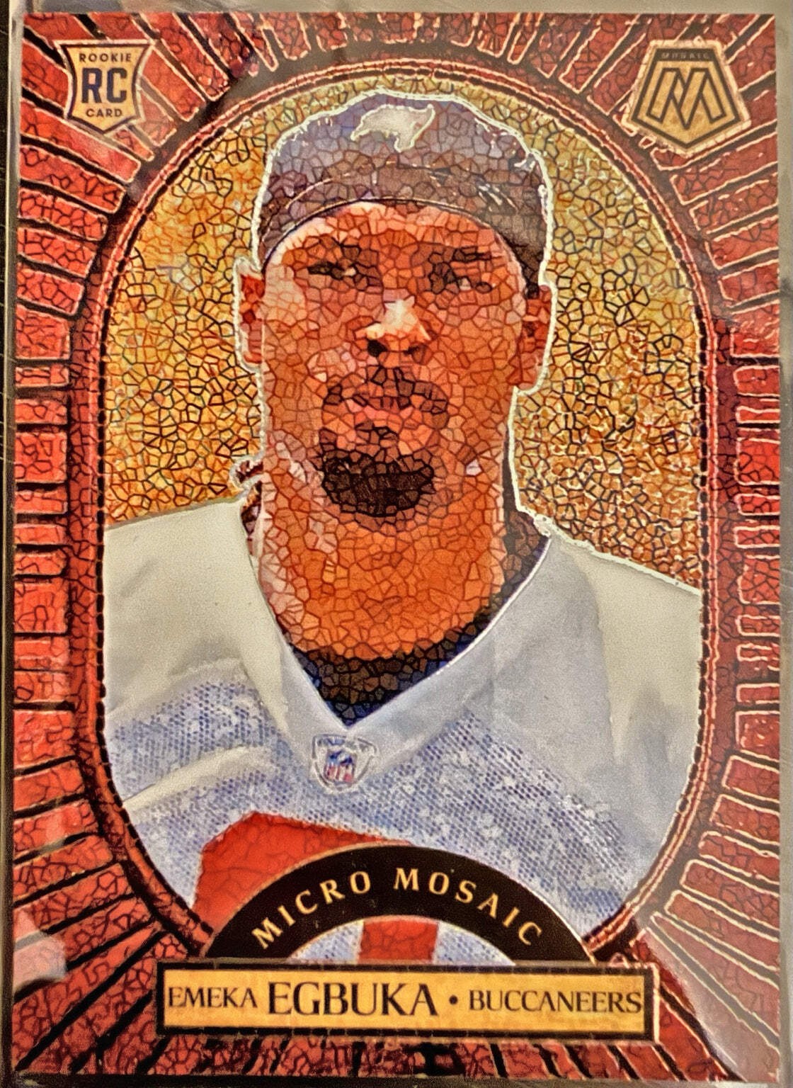 2025 Panini Mosaic Emeka Egbuka Micro Mosaic Rookie #2 Buccaneers