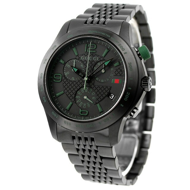 GUCCI アナログ時計 黒レザー 楽天市場】グッチ GUCCI Gタイムレス クロノグラフ YA126225A