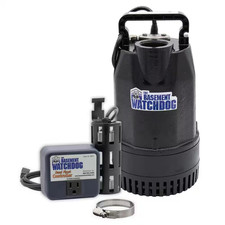 1/2 HP Cast Iron Submersible Sump Pump with Top Discharge and Caged Dual Float S