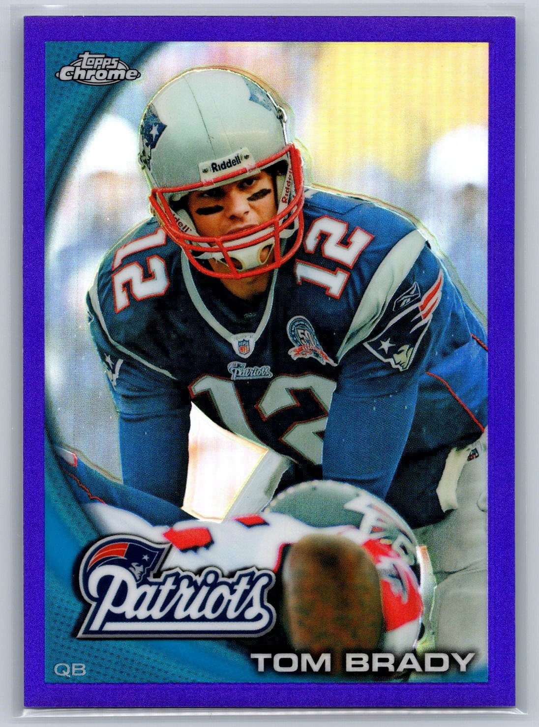2010 Topps Chrome - Tom Brady #C80 Purple Refractor  Serial #'d /555
