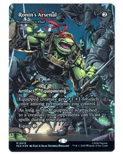 Ronin's Arsenal - Conqueror's Flail (Borderless) 15 Foil TMNT MTG NEAR MINT
