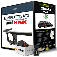 Anhängerkupplung starr für SKODA Yeti +E-Satz NEU ABE inkl. EBA