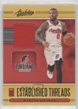 2020 Panini Absolute Memorabilia Established Threads Level 1 Damian Lillard 0w8