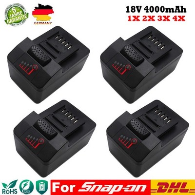1-4X Akku Für Snap On 18V CTB8185 CT8850 CTB7185 CTB8187 CT7850 CTC720 Ladegerät