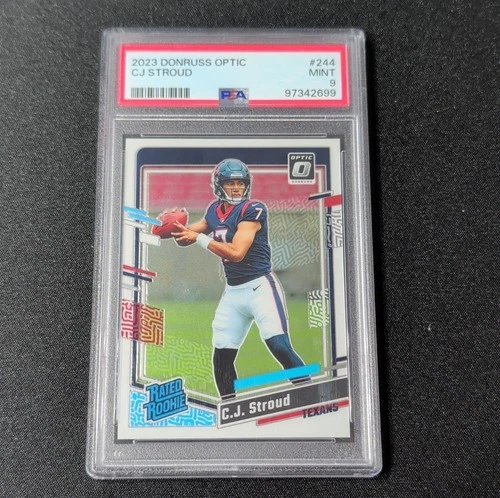 Panini 2023 Donruss Optic Rated Rookie C.J. Stroud #244 Texans PSA 9 RC