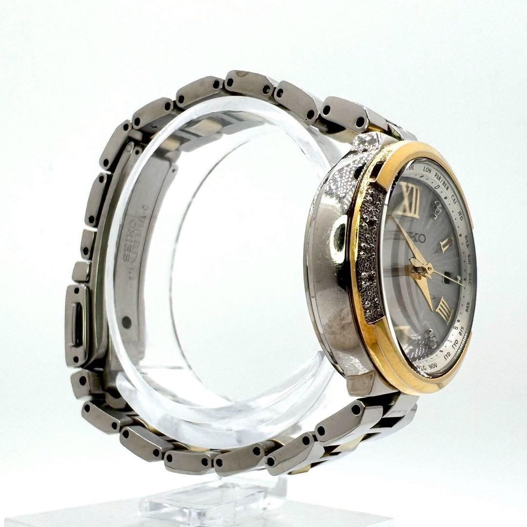 Seiko Lukia Limited 1500P SSVV030 16P Diamond Bezel Solar Radio Working Japan image 3