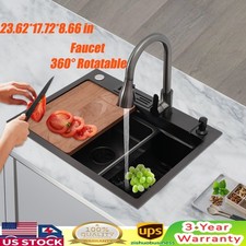 304 Stainless Steel Sink, Multifunctional Kitchen Sink, Flushmount Kitchen Sink