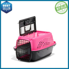 Petmate 19" Two Door Top Load Pet Carrier Pink Dog Cat Kennel Up To 10lb