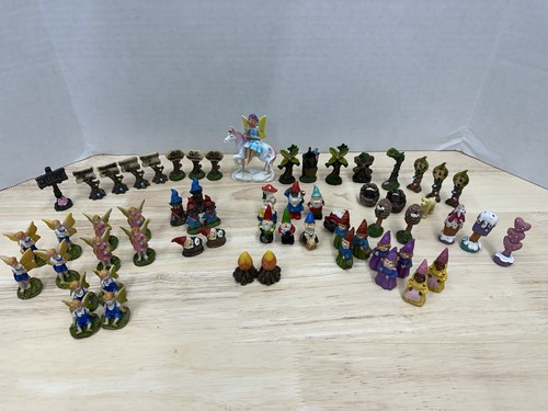Huge Lot 60 pcs Fairy Garden Miniature Fairies Gnomes Signs Misc Mixed Set