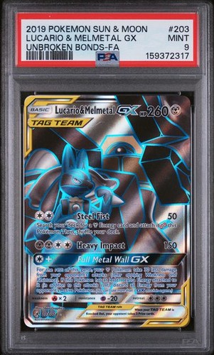 Lucario & Melmetal-GX graded PSA 9 for sale on eBay