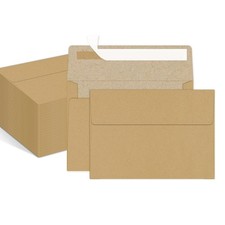 VeriPap 100 Packs Brown 5x7 envelopes, A7 Envelopes for Invitations Self Seal...