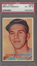1957 Topps #328 Brooks Robinson PSA 6