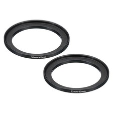 2 Pcs 52mm-62mm Metal Step Up Ring Camera Lens Filter Adapter Ring Black