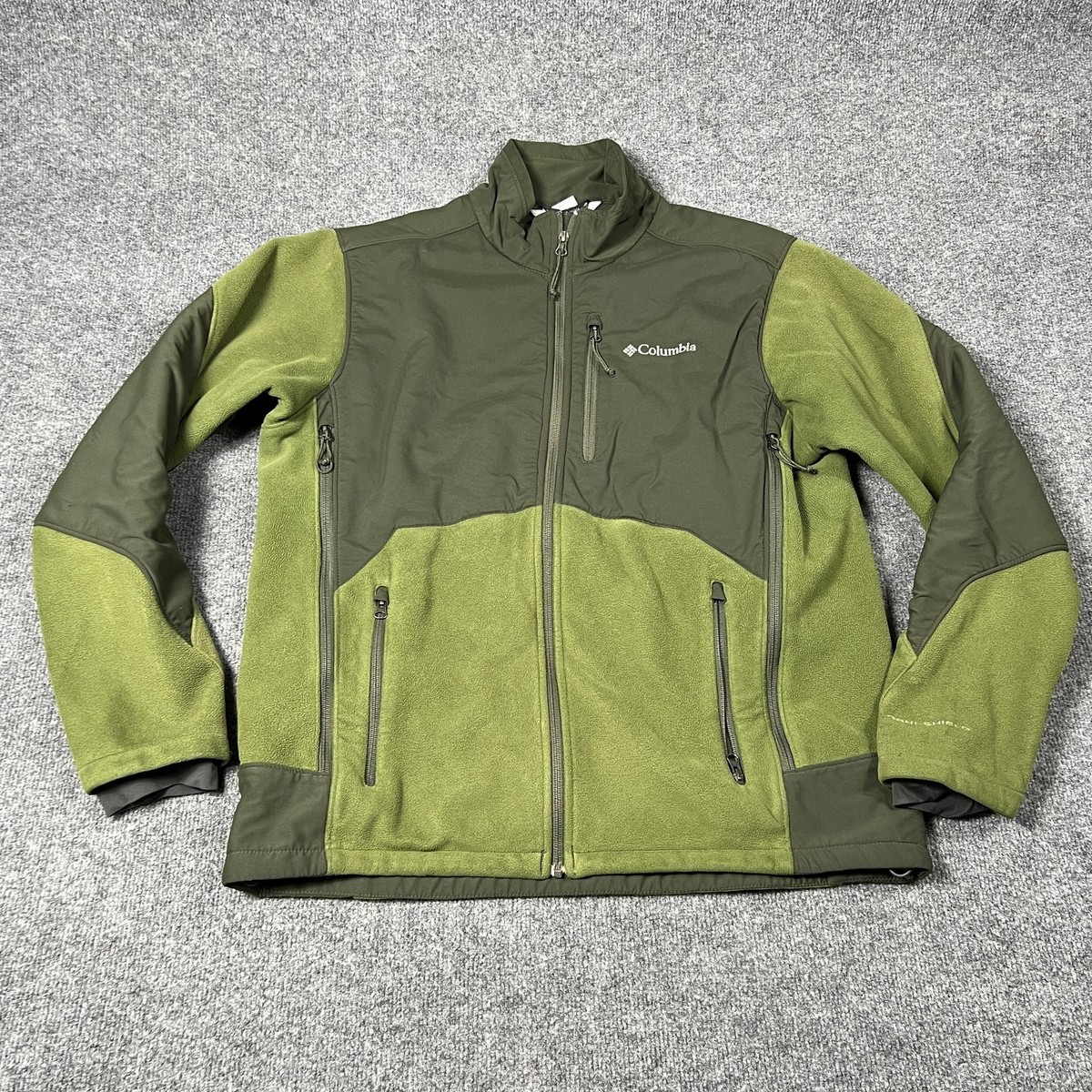 Columbia Jacket Mens Large Green Omni-Shield Interchange Softshell