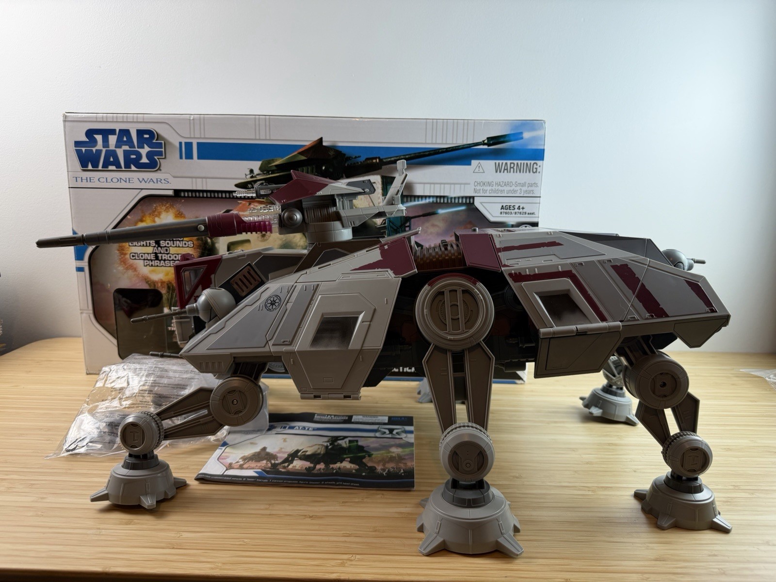 Star Wars Clone Wars AT-TE Walker Almost Complete Working li