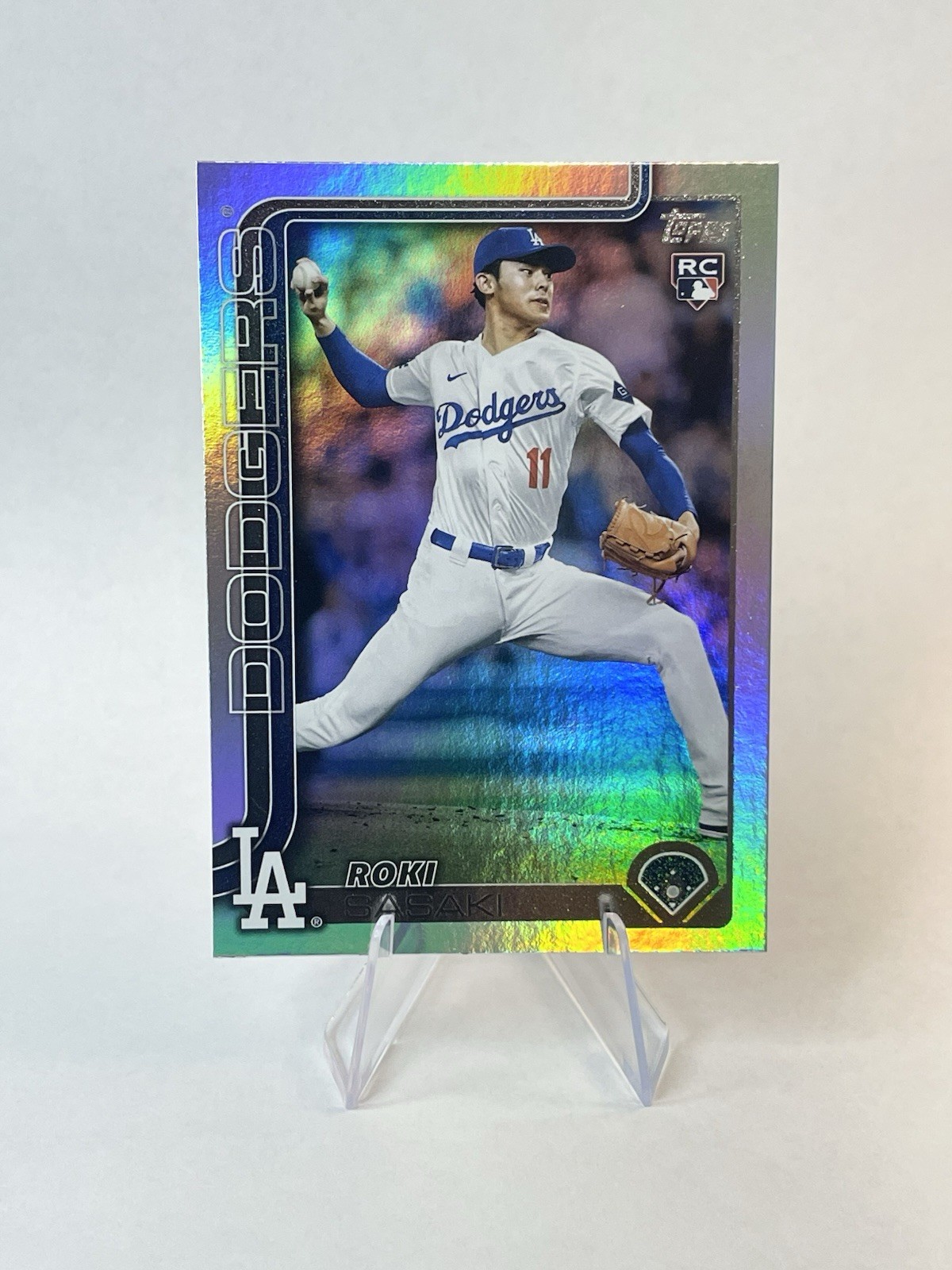 2025 Topps Series 2 Roki Sasaki Rookie Rainbow Foil Los Angeles Dodgers RC #558