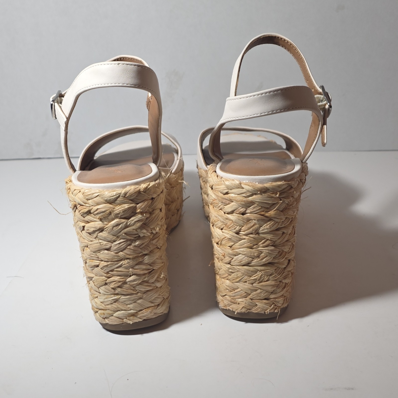 Universal Thread White Beige Espadrille Wedge Wom… - image 2