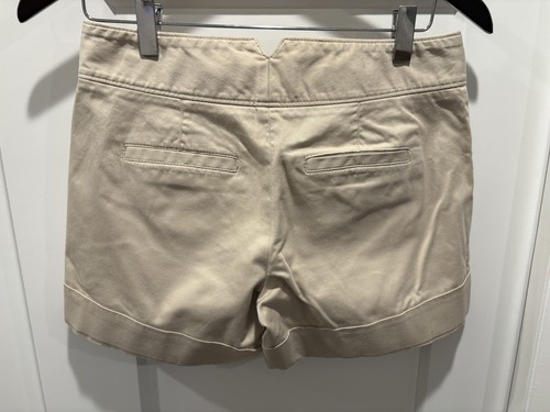 Express Design Studios Button Up Cuff Bottom Size 0 Khaki Shorts - Picture 2 of 3