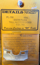 Details West HO 256 Snow Plow, Tall Type, Narrow Sides CSX, NS Light Cast 