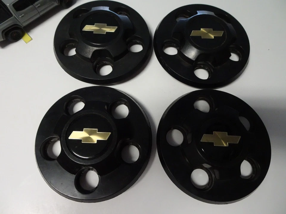 Set of 4 1983-98 Chevrolet S10 Black OEM Wheel Center Cap # 48189 - Image 2 of 4