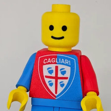 Brick Man Cagliari 20cm – Statua in stile bricks stampata in 3D