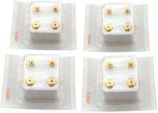 Studex 24K Gold Earrings Plated Ball Stud Piercing Jewelry, Pack of 4 Pairs