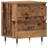 Nachttisch Mit Schubladen Altholz 40X35X50 Cm Massivholz