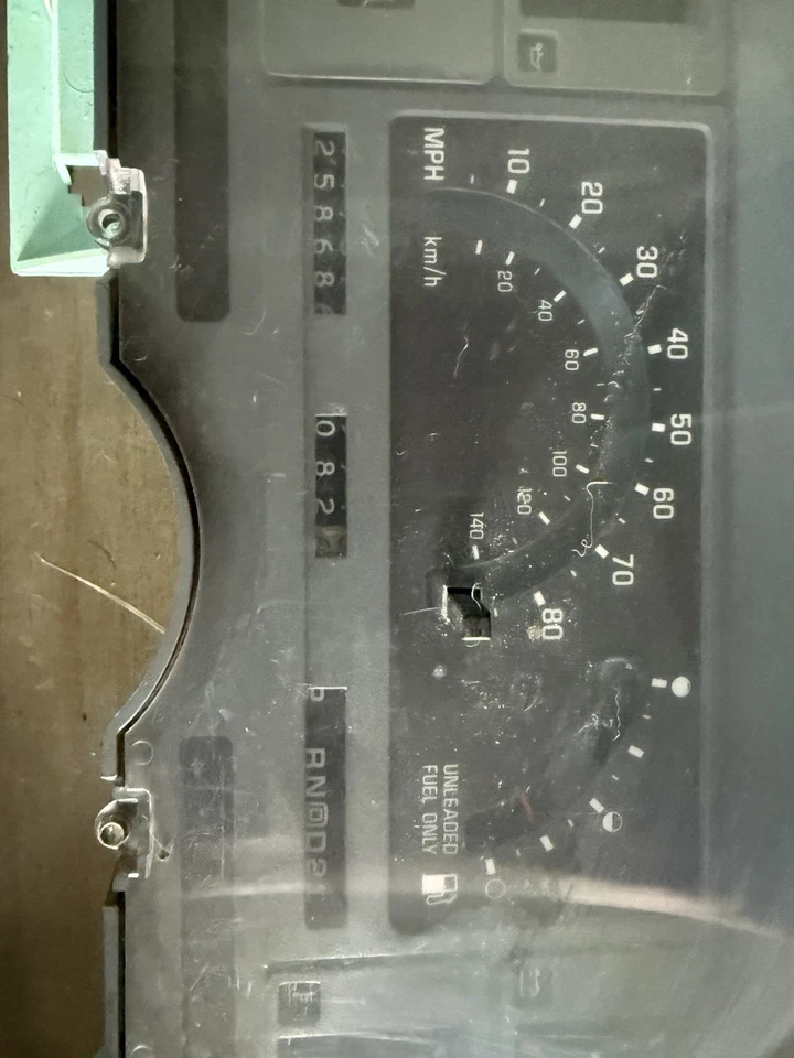 1988-1994 CHEVY S10/SONOMA/S15/JIMMY MEDIDOR MANUAL CLSUTER P/N 16142376 FABRICANTE DE EQUIPAMENTO ORIGINAL USADO - Imagem 4 de 4