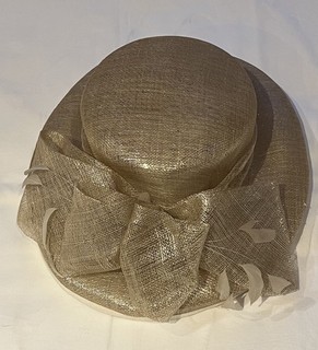 Additions London Gold Vintage Fancy Occasion Hat Wedding Races One Size
