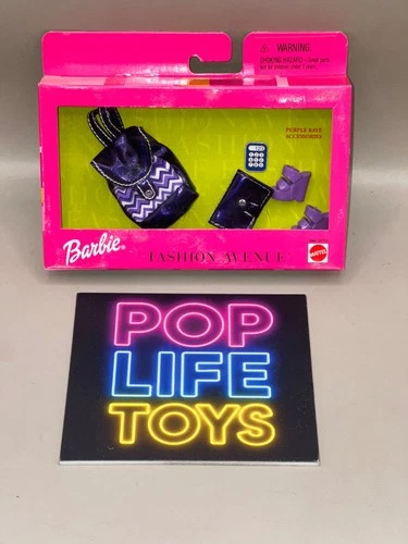 VTG 1999 Mattel Barbie  “Fashion Avenue Accessories- Purple Rave”  #25751 *NIP*
