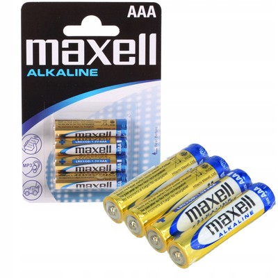 4 Batterien Mignon AAA LR3 MAXELL Alkaline Batterie LR03 ideal für Lichterkette