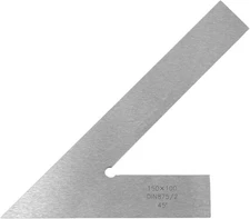 T Tulead 45 Degree Miter Square Steel Machinist 5.9×3.94", Silver 