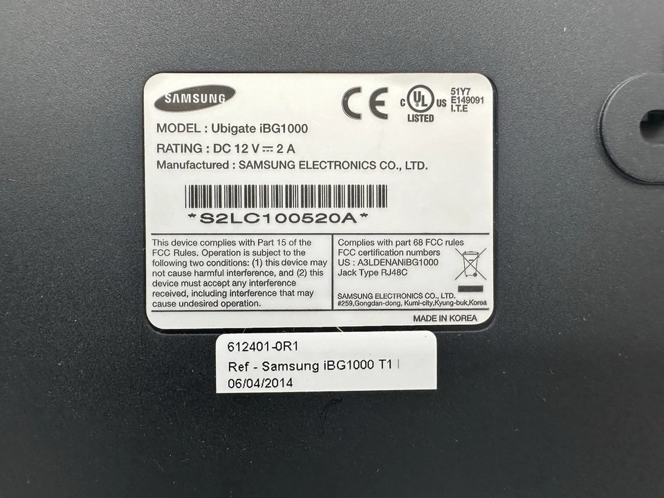Samsung iBG Series Ubigate iBG1000 8-Port Network Router-No Adapter - Image 4 of 4