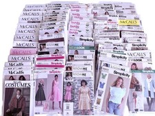 Lot of 108 Sewing Patterns - Simplicity, McCalls, Butterick - UNCUT, FF