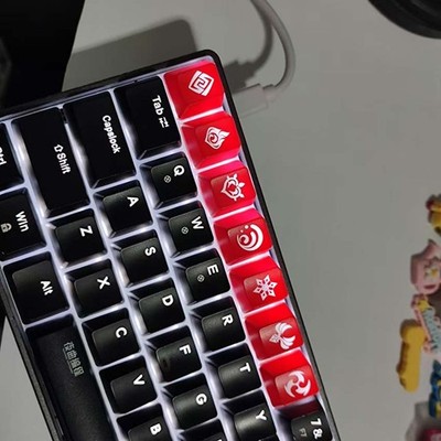 1 Set Mechanical Keyboard Key-caps Translucent ABS OEM R4 for Genshin