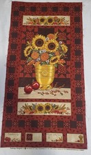 Harvest Bouquet Moda Deb Strain Fabric Cotton Panel Sunflowers Fall 