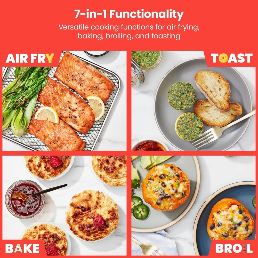 7-in-1 Air Fryer Toaster Oven Combo with 20 Qt Convection Countertop Cooking 7-in-1 Air Fryer Toaster Oven Combo with 20 Qt Convection Countertop Cooking