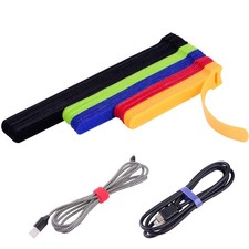 60 Pcs Reusable Fastening Cable Ties Hook and Loop, Multi-Purpose Cable Straps