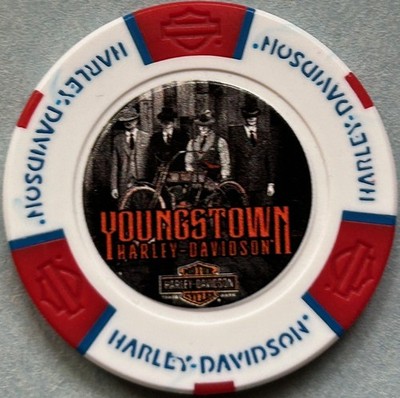 Harley Davidson Full Color Poker Chip from Youngstown HD in Youngstown, Ohio