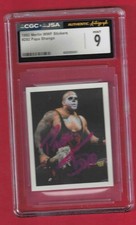 1992 Merlin WWF Stickers Papa Shango Auhentic Autograph #292 Card CGC JSA 9