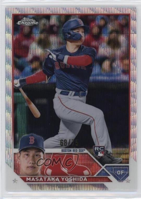 2023 Topps Chrome Blue Wave Refractor 68/75 Masataka Yoshida #167 Rookie RC 4f5
