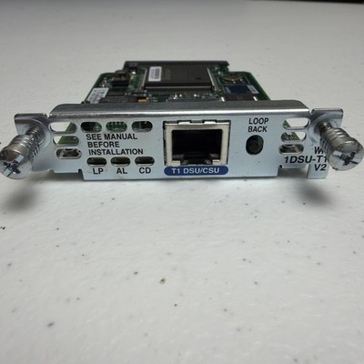 Cisco WIC-1DSU-T1/V2 1 Port WAN Interface Card for Router Integrated  DSU/CSU T1