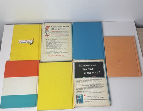 VTG 70s Dr Suess 1st Edition Books Lot of 7 with 1975 Cat in the Hat Plush Toy - Picture 3 of 24