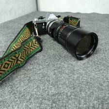 Pentax ME Super 35mm SLR Film Camera Chrome W/ Soligor 75-260mm Zoom Lens Strap