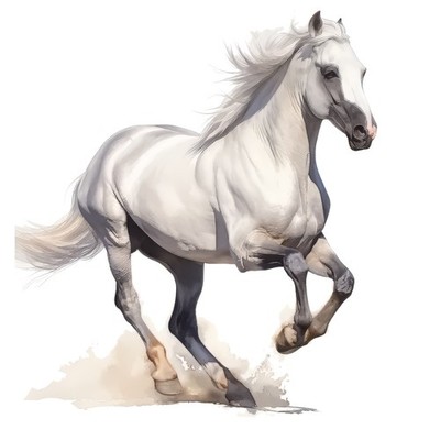 4x Sticker Horse Watercolour Car Sticker 9x9cm Watercolour Pony Riding Set