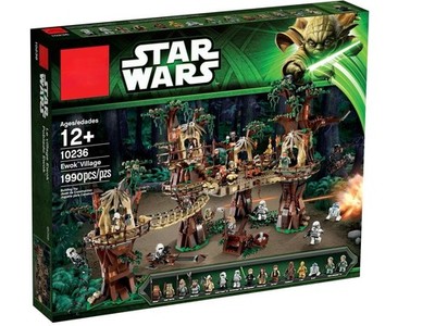 1990PCS Ewok Forest Village Building Block Set, Space, Toy Compatible