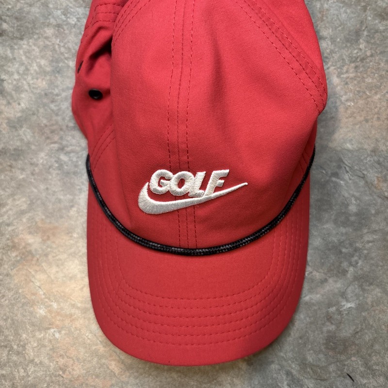 Nike Golf Hat Red Adjustable