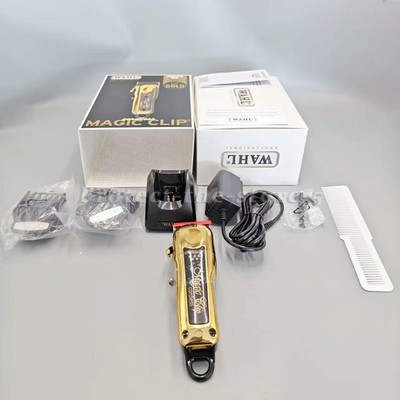 Wahl Professional 5-Star Gold Cordless Magic Clip Hair Clipper 8148-700 w/ Stand