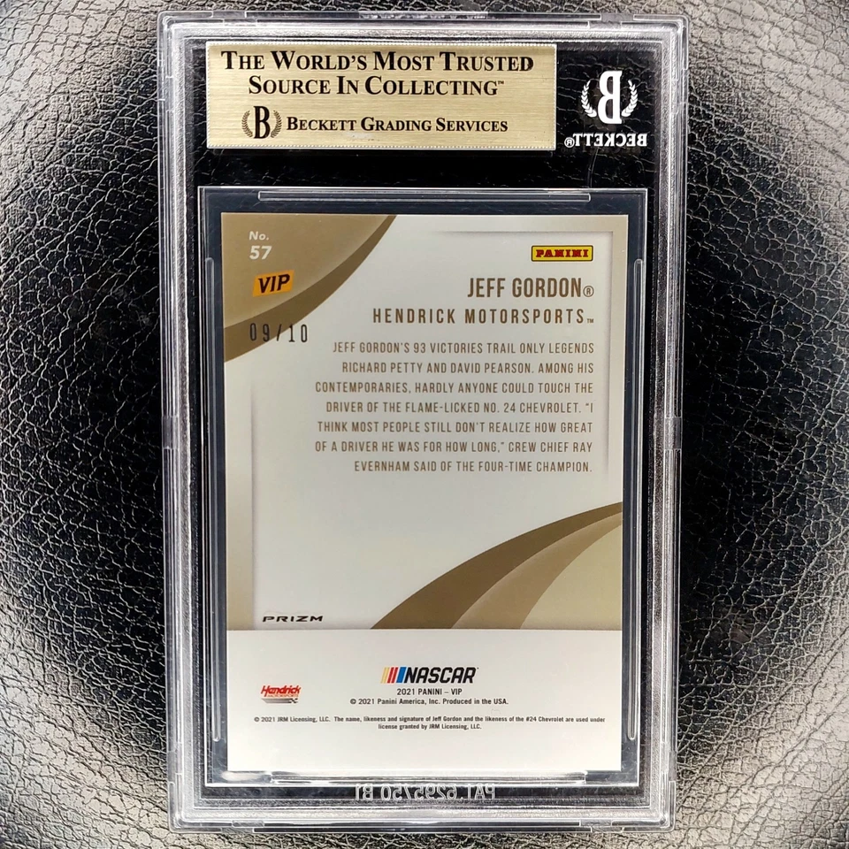 JEFF GORDON /10 Gold VIP Prizm BGS 9.5 2022 Panini National Convention 57 NASCAR - Image 2 of 2